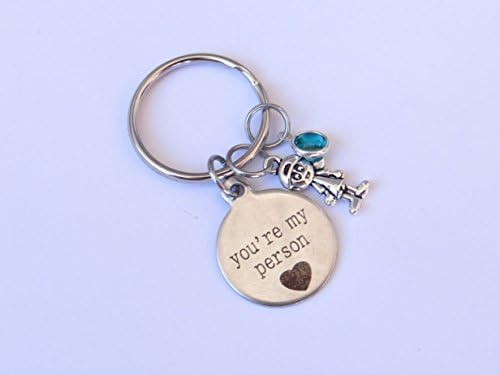 you are my person keychain, best friends, friends forever, you're my person keychain, you're my person, greys anatomy