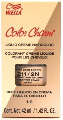 Wella Color Charm Liquid #0211 Very Dark Brown Haircolor (Case of 6)