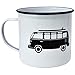Enamel Mug by Modern Retro! Camping Mug in 8 Vintage Enamelware Designs - Fun Metal Coffee Mug and Durable Camping Cup - Tin Mugs for Coffee (or Whiskey) Home and Camp Cups with Nostalgia (KOMBI VAN)