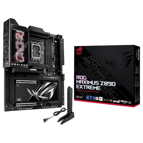 ROG Maximus Z890 Extreme - Placa Base E-ATX, 24+2+1+2 etapas de Potencia, DDR5, PCIe 5.0 Compatible con GPU de última generación, Seis Ranuras M.2, WiFi 7, Puertos Thunderbolt 5