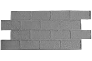 Worn Brick Running Bond Concrete Stamp Single by Walttools | Classic Masonry Paver Pattern, Sturdy Polyurethane Texturing Mat, Decorative Realistic Detail (Floppy/Flex)