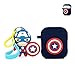 ZAHIUS Airpods Silicone Case Cool Cover Compatible for Apple Airpods 1&2 [Marvel Series][Designed for Kids Girl and Boys] (Captain America)