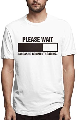 LANBRELLA Men's Sarcastic Comment Loading Comfortable Crew-Neck Short Sleeve Tee Shirt for Men