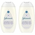Johnson's Baby Sensitive Care Face & Body Cream for Babies, Daily Moisturizing Baby Cream to Calm, Nourish & Comfort Dry, Sensitive Skin, Lightly Scented, No Greasy Feel, Hypoallergenic, 13.6 fl. oz