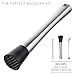 Mullier Stainless Steel Cocktail Muddler Set- Deluxe Drink Muddler Bar Tool, Mixing Spoon & Straw Barware Set- Premium Cocktail Making Kit For Delicious Drinks & Natural Refreshments