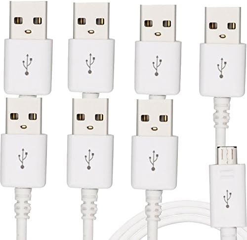 MortyMart 7-Pack Micro USB Cable 6.5Ft Android Charger Cable, USB 2.0 A Male to Micro B Sync and Charging Cables Compatible with All Devices with Micro USB Connector