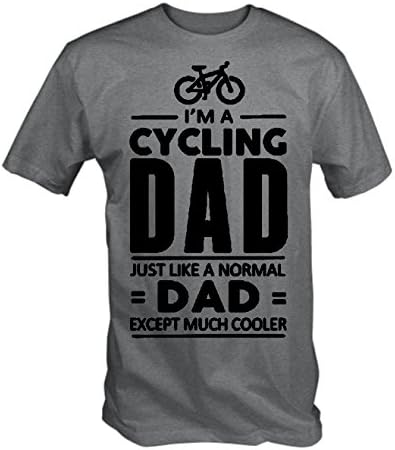 T Shirt Village Mens Cycling Dad , Like Normal Dad except much Cooler T Shirt (Grey XXL)