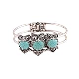 Gillberry Bohemian Style Retro Cute Owl Plating Lady Bracelet With Turquoise (Blue)