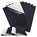 Sntieecr 10 Pieces Black Adhesive Back Felt Sheets, 1.6mm Thickness Fabric Sticky Back Sheets, A4 Size 8.3