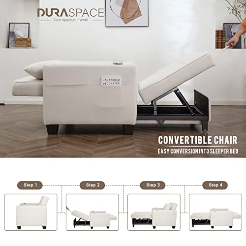 DURASPACE 39 Inch Sofa Bed Convertible Sleeper Chair 3in1 Chair Bed