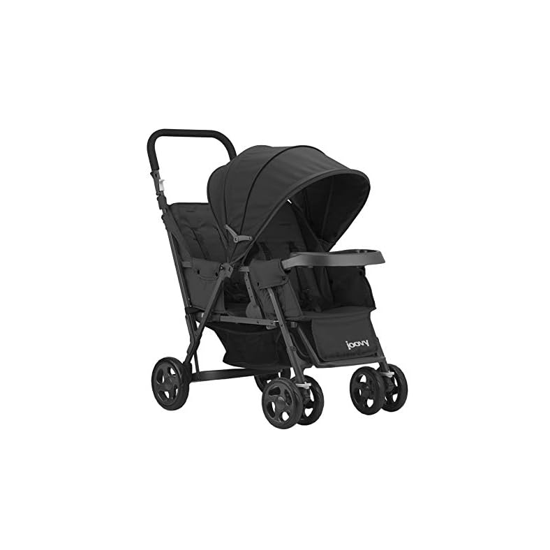 Joovy Caboose Too Sit and Stand Double Stroller Featuring Universal Car Seat Adapter, 3-Way Reclining Seats, Option to…