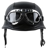 TCMT Dot Adult German Style Black Leather Half