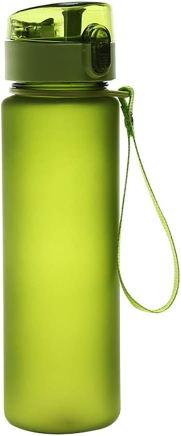 Originaltree 400ml/560ml Frosted Portable Leak Proof Outdoor Travel Sports Water Cup Bottle Green 560ml