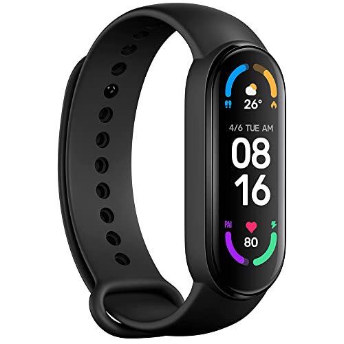 XIAOMI Mi Smart Band Fitness Tracker & Activity Tracker (AMOLED Display, SpO2 Tracking, Sleep Monitor, Heart Rate Monitor, Notifications, Pedometer, 5ATM Waterproof, Mi Fit App)