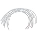 6 Pair of Stainless Steel Handmade Bra Underwire Replacement - White, C Cup