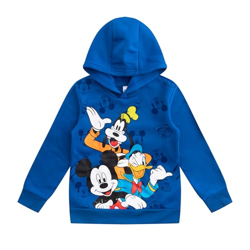 Disney Mickey Mouse, Goofy and Donald Duck Boys Pullover Hoodie for Toddler, Little and Big Kids