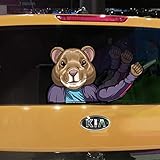 WiperTags Hamster Waving with Decal attaches to