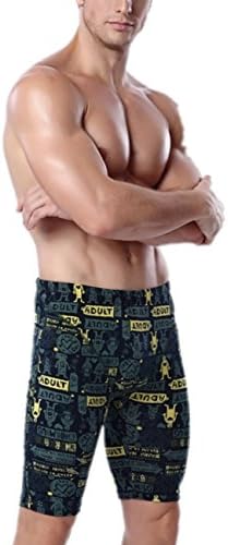 The new long knee-length big yards men's swimming trunks (XXX-Large, Cartoon people)