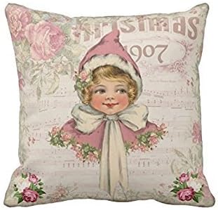 Pink Vintage Victorian Girl Roses Pillowcases