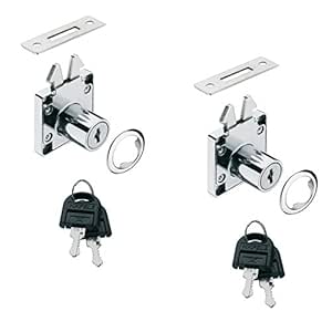 GedoTec Cerradura de mueble rodillo obturador cerrado atornillable SET