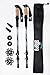 Atlapa Sports Grey Trekking Poles with Cork Grips 2 pcs of Strong Adjustable Flip Lock Lightweight 7075 Aluminum Collapsible Cork Trekking Pole for Hiking Trekking Hunting Includes Tips and Bag