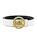 Maikun MK Letter Round Plate Buckle Women Men Unisex 38mm Leather Adjustable Belt