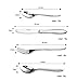 Amerzam Flatware Set,Stainless Steel Cutlery with Knife Fork Spoon Teaspoon Dinnerware Cutlery Set (4 Piece)