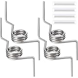 Jetec Refrigerator Door Spring Set, Includes 2 Sets Da81-01345B Door Spring and 2 Sets DA81-01346A White Sleeves Pin French Spring RD Compatible with Samsung