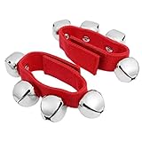 Coolrunner 2pcs/4pcs Band Wrist Bells Christmas Musical Tambourine Wrist Shaking Jingle Bells Percussion Orchestra Rattles Toy for Kids (2)