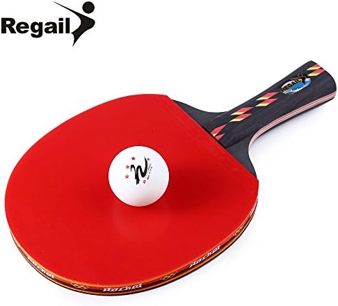 Egodeals Table Tennis Ping Pong Racket One Penhold/Shake-hand Grip Bat Paddle Ball