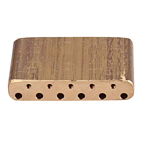 Baosity Brass Tremolo Block Sustain Bridge for Fender Strat Electric Guitar Replacement Parts - Thumbnail 3