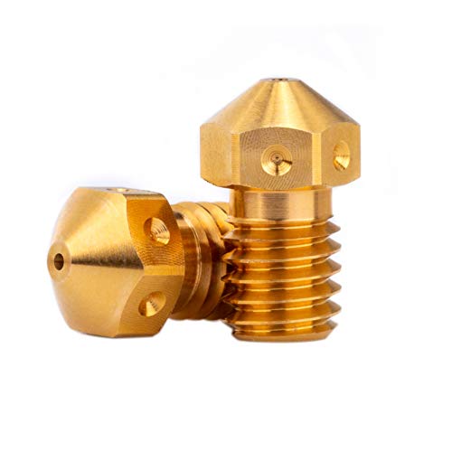 2pcs 3D Printer M6 Brass Nozzle 3.0mm compatible with V5 V6 Hotend, Titan Aero extruder, Ultimaker 2+ Extended Olsson Block Hotend (2pcs 0.8mm)
