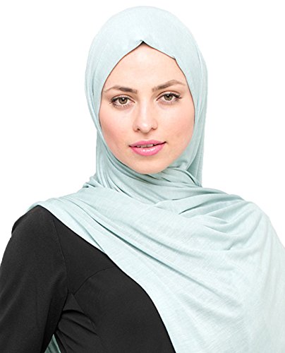 InEssence New Pearl Blue Viscose Jersey Scarf Ladies Wrap Maxi Size Hijab