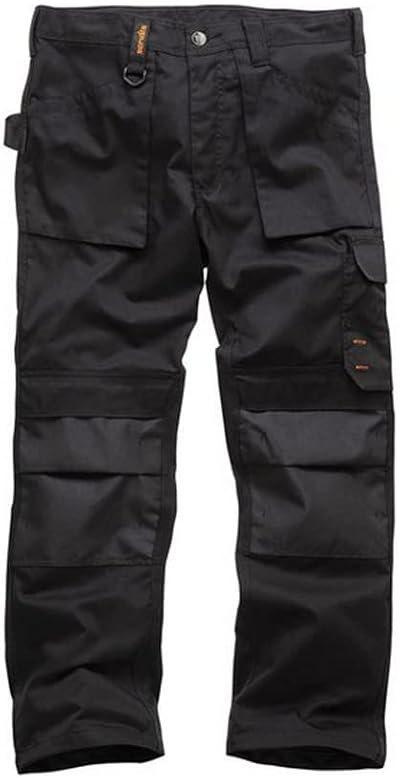 Scruffs Men's Worker Trousers Black 34W Short UK Workwear