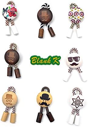 Blank K Boy's Cute Brooch Pin Funny Beard Flower Printed Wool Brooch Pin Set (9pcs Set)