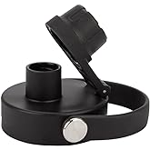 WishDirect Wide Mouth Lid with Flexible Handle Compatible with Hydro Flask 12/16/18/20/32/40/64 Oz, Fits Simple Modern, Takeya, Iron Flask, BUZIO and Most Wide Mouth Water Bottles (Black, 1 Pack)
