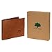 RUSTIC TOWN Mens Wallet Leather Bifold - Genuine Leather RFID Blocking Bifold Wallet With Coin Pocket (Cognac)