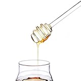 Mkono Honey and Syrup Dipper Stick Glass Honey Spoon for Honey Pot Jar Containers, 6 Inches