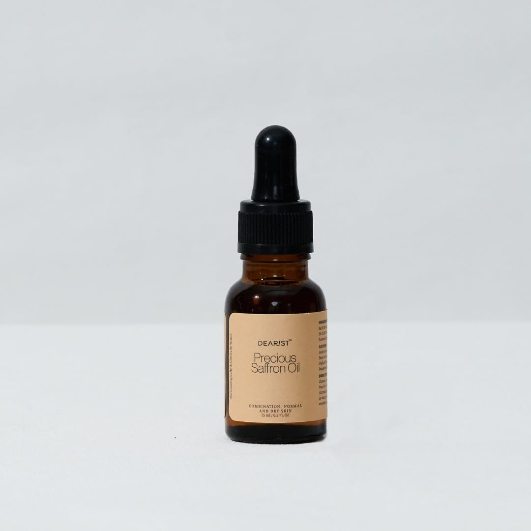 Dearist Precious Saffron Oil, Improves Skin Texture, Brightens & Fades Pigmentation, Suitable for Normal to Dry Skin Type, Hydrates & Nourishes, 15ml