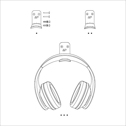 Aluminum Overhead Headphone Headset Hanger Hook Stand (Black Color)