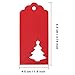 Sumind 100 Pack Paper Gift Tags Crafts Tags Hollow Christmas Tree Design Hang Labels with 30 Meters Twine for Christmas Wedding Favor (Red)
