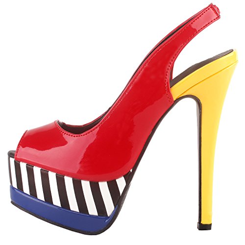 SHOW-STORY-Glam-Stripe-Peep-Toe-Slingback-Stiletto-Double-Platform-Dress-PumpLF80905