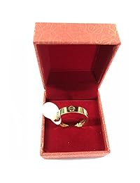K.Klemm Women's 4mm Fashion Classics Titanium Steel Gold Ring - Eternal Lovers Ring