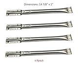 Grill Valueparts REV6781GB (4-pack) Stainless Steel Pipe Burner Replacement For Slect Kenmore, Master Forge, Members Mark, Nexgrill and Charbroil Grill Models (Dims: 14 7/8