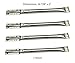 Grill Valueparts REV6781GB (4-pack) Stainless Steel Pipe Burner Replacement For Slect Kenmore, Master Forge, Members Mark, Nexgrill and Charbroil Grill Models (Dims: 14 7/8" x Dia 1" )