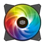 Cooler Master MasterFan MF120R ARGB 120mm, PWM Control Fan w/Hybrid Airflow Blade, Absorbing Rubber Pads for Computer Case, CPU Liquid and Air Cooler