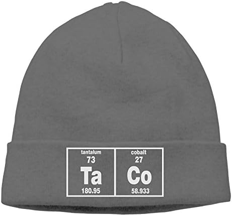 Unisex Taco Periodic Table Funny Winter Beanie Hat Skull Cap
