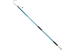 GAFFER SPORTFISHING Aluminum Fish Gaff Hook | Lightweight Fishing Pole with Stainless Sea Spear Hook Tackle | Ergonomic Foam Grips, Secure Lanyard | Saltwater & Freshwater Fishing Fighting Gaff | 54"