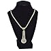 Bling Cartel Microphone Pendant Iced Gold Finish Music Mic Charm with 36 Inch Franco Necklace Hip Hop Chain
