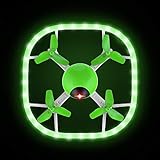 Mini Drone, Potensic U51 UFO with LED Lights, Headless Model, Colorful Night Mode, Altitude Hold Toy Drone- Green